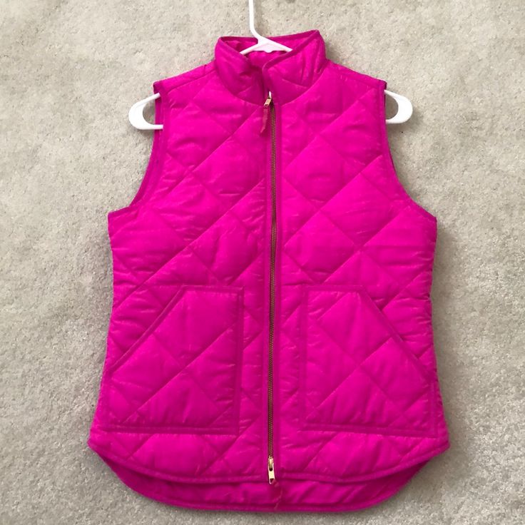 New Without Tags. Size Xs. Color Is A Neon Fuchsia. Pink Vest Outerwear For Spring, Casual Pink Vest Outerwear, Pink Fitted Vest For Winter, Pink Sleeveless Outerwear For Fall, Sleeveless Pink Outerwear For Fall, Pink Casual Winter Vest, Casual Pink Winter Vest, Fitted Pink Vest Outerwear, Spring Stretch Vest Outerwear