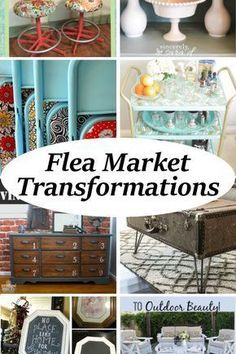 the flea market is full of old furniture