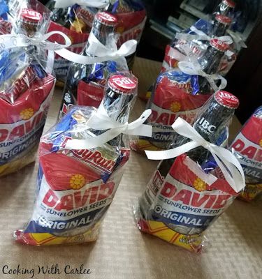 six bags of david's original soda sitting on a table