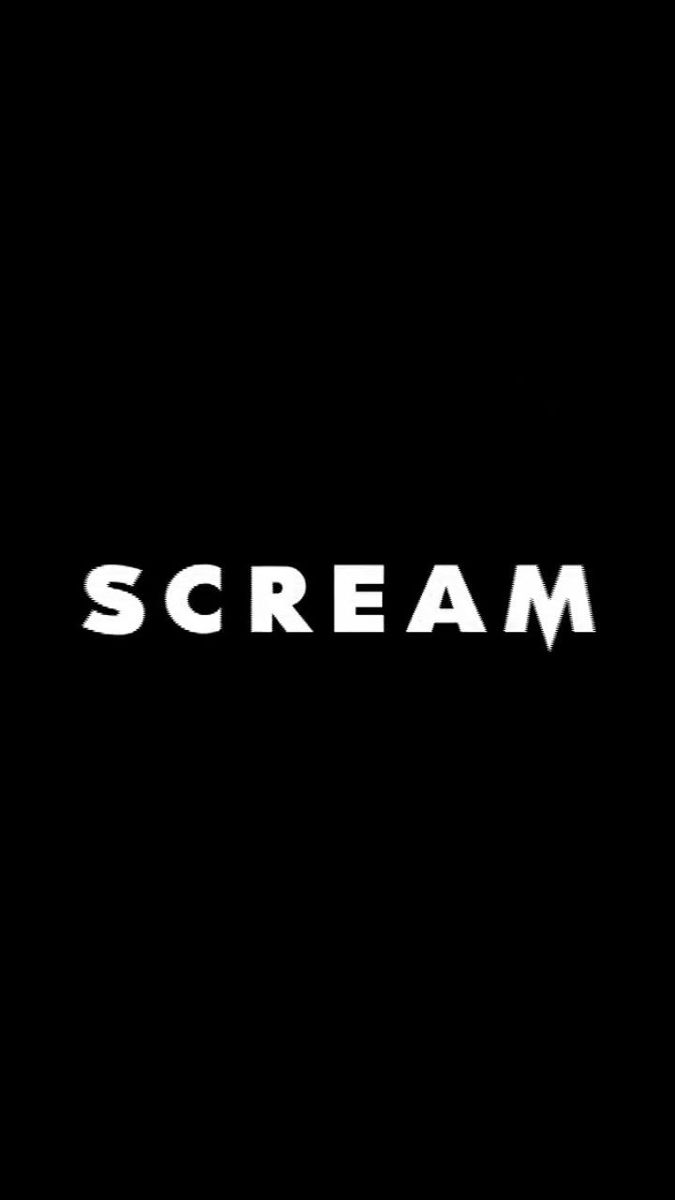 the word scream is written in white on a black background