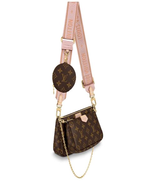 Description The Multi Pochette Accessoires is a hybrid cross-body bag with multiple pockets and compartments that brings together a Pochette Accessoires, a Mini Pochette Accessoires and a Round Coin Purse. Fashioned from Monogram canvas with a mini Monogram pattern on the sides of the two pochettes, it has both a removable gold-tone chain and an adjustable Louis Vuitton inscribed Jacquard strap for multiple carrying options. Size: 9.45 x 6.30 x 2.36 inches / 24.0 x 16.0 x 6.0 cm Pochette Accesso Boutique Louis Vuitton, Louis Vuitton Purses, Tas Lv, Lv Multi Pochette, Round Coin Purse, Pochette Louis Vuitton, Sac Louis Vuitton, Louis Vuitton Multi Pochette, Louis Vuitton Store