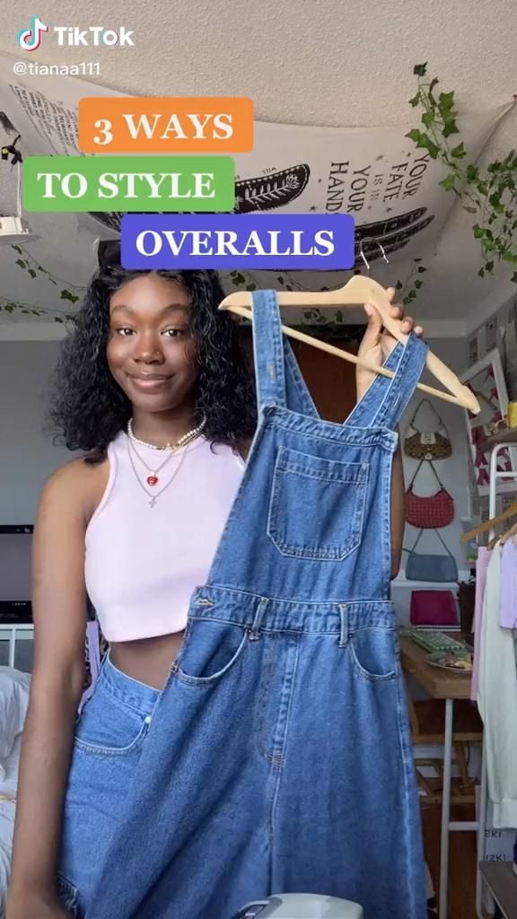 Style With Overalls, How To Style Dungarees Winter, Boho Outfits Overalls, Cloth Overalls Outfit Summer, Overall Dress Outfit Spring, Outfits For Overalls, Summer Overalls Aesthetic, Black Overalls Outfit Ideas, Outfits With Overall Dress