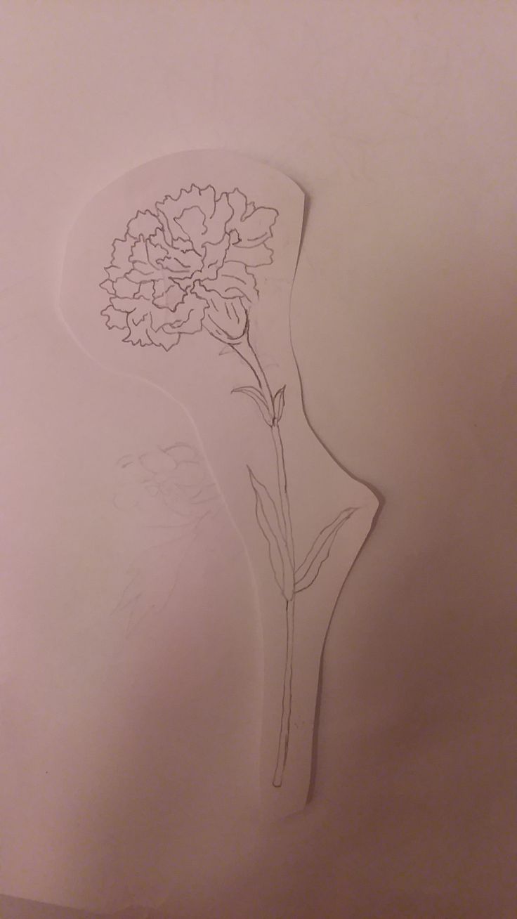 a drawing of a flower in the shape of a woman's head and neck