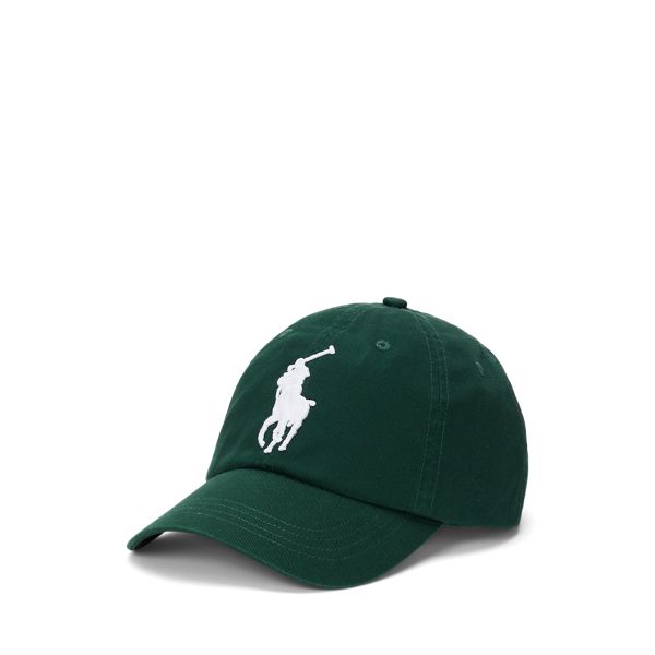 On this cotton twill ball cap our iconic Big Pony is embroidered with a 3D effect. It’s finished with a “3” patch a signature Polo detail inspired by the number denoting the strongest player on a polo team and a leather back strap. Casual Baseball Cap With Embroidered Logo For Golf, Green Sporty Baseball Cap With Embroidered Logo, Sporty Green Baseball Cap With Embroidered Logo, Cotton Golf Cap, Casual Cotton Baseball Cap For Golf, Green Classic Baseball Cap With Embroidered Logo, Classic Green Baseball Cap With Embroidered Logo, Classic Cotton Baseball Cap For Sports, Polo Team