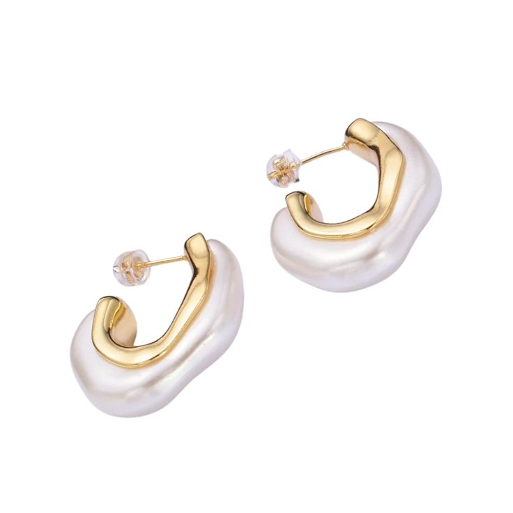 Two things we can't resist, hoops and pearls! Our Vacay Pearl Hoops are here to compliment all of your summer outings. Bold Earrings, Pearl Hoop Earrings, Summer Events, Sierra Leone, Guinea Bissau, Abstract Design, Jewelry Accessories, Pearl Earrings, Hoop Earrings