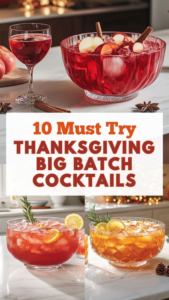 the top ten must try thanksgiving big batch cocktails