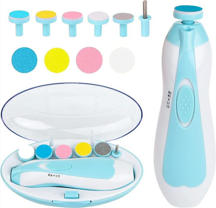 Baby Nail Trimmer Electric, Safe Baby Nail File with Light and 6 Grinding Pads for Newborn Toddler Toes and Fingernails,Baby Nail Trimmer Infant Nail File Electric (Blue) Kids Manicure, Baby Nail Trimmer, Baby Nail File, Baby Nail Clippers, Sharp Claws, Nail Trimmer, Electric Nail File, Baby Nails, Nail Bed