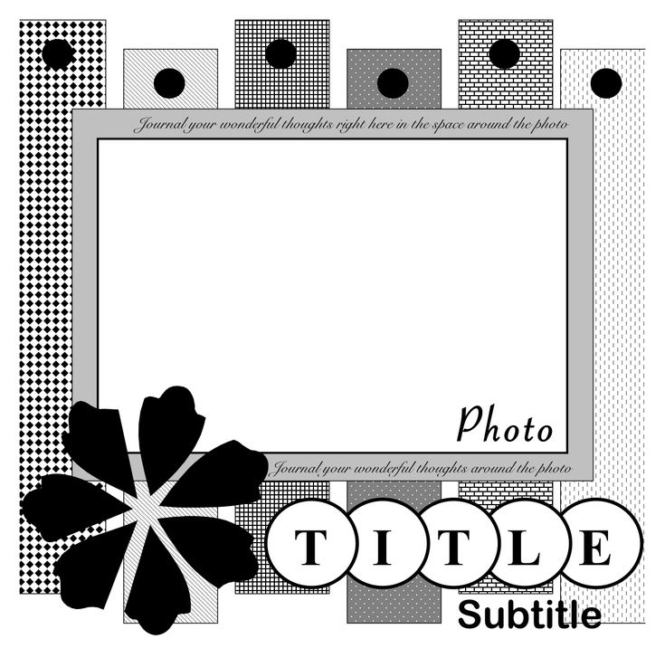 a black and white photo frame with flowers