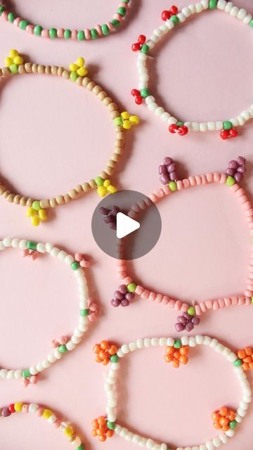 the video shows how to make beaded bracelets