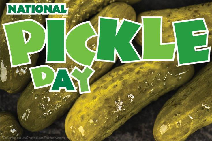 national pickle day poster with cucumbers