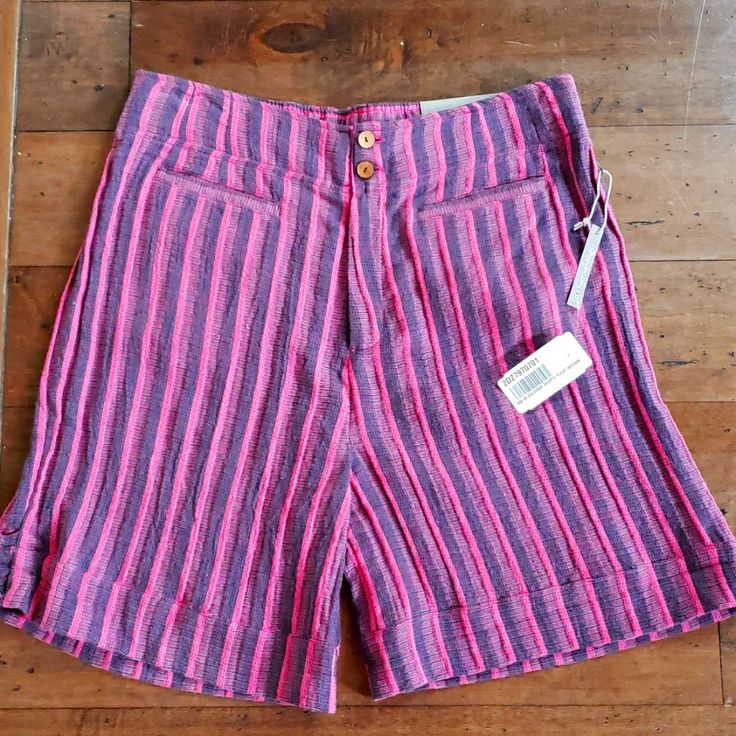 Brand New With Tags. 5.5 Inch Shorts. Very Comfortable. Elastic Panel At The Back Pink Bermuda Bottoms With Relaxed Fit, Pink Relaxed Fit Bermuda Bottoms, Purple Cotton Beach Bottoms, Purple Cotton Bottoms For Beach, Purple Cotton Beach Shorts, Summer Cotton Bottoms In Purple, Purple Beach Shorts With Pockets, Purple Beach Bottoms With Built-in Shorts, Summer Cotton Purple Bottoms