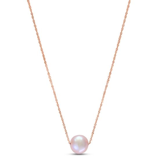 A lustrous pink freshwater cultured pearl rests gently at the bottom of this graceful women's necklace. Fashioned in 14K rose gold, the 18-inch rope chain secures in place with a spring ring clasp. From the Lali Jewels Collection. Women's Necklace, Jared The Galleria Of Jewelry, Cultured Pearl Necklace, Freshwater Pearl Necklace, Freshwater Pearl Necklaces, Rope Chain, Types Of Fashion Styles, Spring Rings, Gemstone Necklace