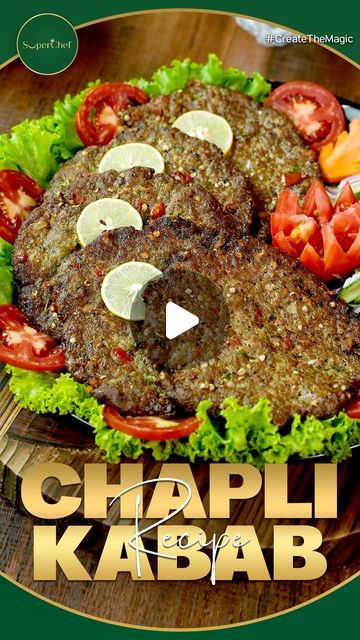 a plate with some food on it and the words chapi kabab above it