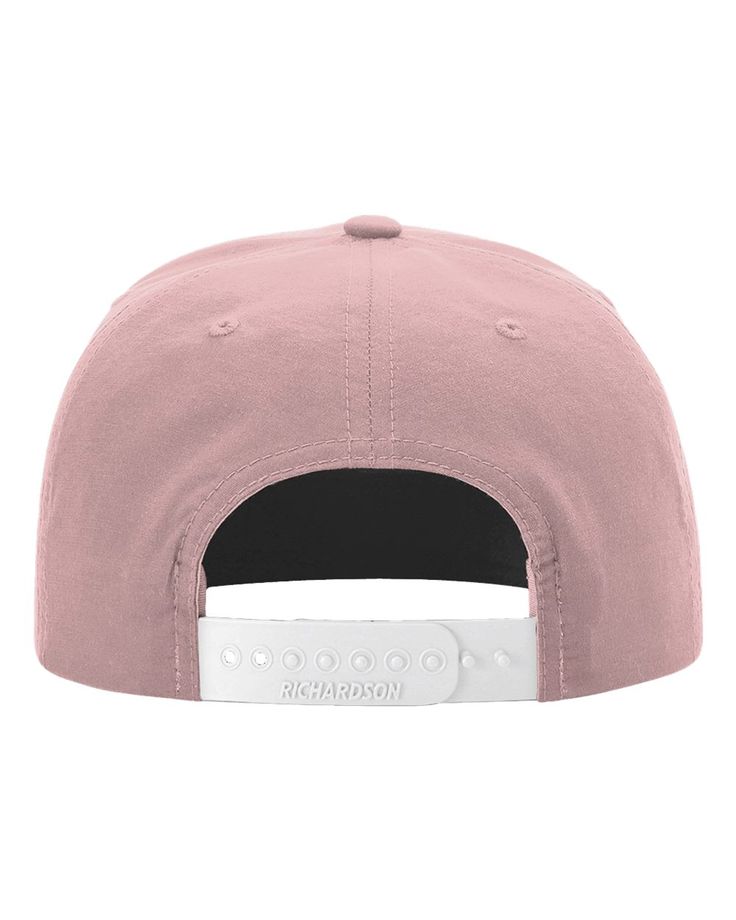 Umpqua Snapback Cap - PALE PEACH / MAROON - ADJUSTABLE | Richardson Umpqua Snapback Cap in Pale Peach/Maroon Size Adjustable | 70/30 cotton/nylon Casual Pink Dad Hat With Flat Bill, Casual Pink Flat Bill Dad Hat, Pink Snapback Hat With Flat Bill For Outdoor, Pink Flat Bill Baseball Cap For Outdoor, Pink Snapback Hat For Outdoor, Pink Cotton Trucker Hat With Flat Bill, Casual Six-panel Nylon Snapback Hat, Pink Cotton Hat For Streetwear, Pink Snapback Cap For Outdoor