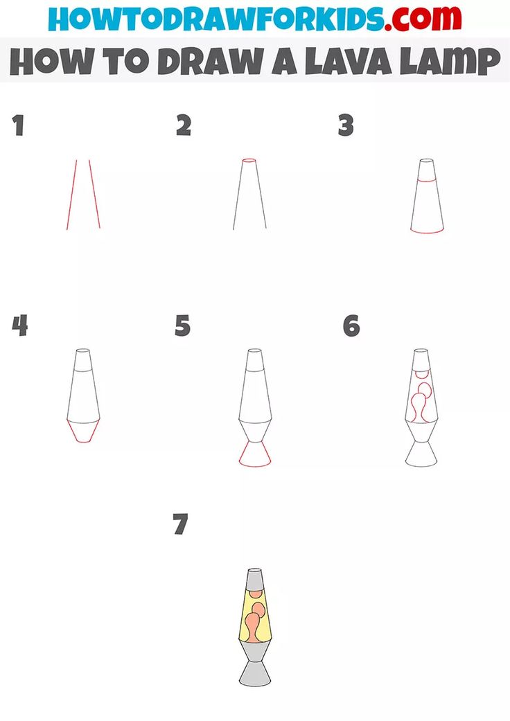 how to draw lava lamp step by step instructions for kids and beginners in this video, you can learn how to draw lava lamps