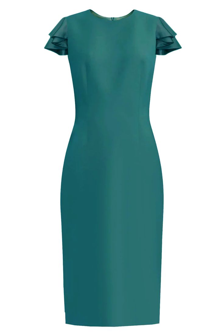 Estella Teal Sheath Dress with Butterfly Sleeves , Basic Sheath Dress, A must have in every closet, a basic, timeless dress that can be worn day or night. Wear it as it is or accessorize it, sleeveless, boat neckline, High quality Italian novelty fabric, Fully lined with light weight fabric, Knee length dress, Knee length dress, basic dress, work wear, basic plain marigold dress, plain marigold dress knee length, knee length marigold dress, marigold dresses, blue shift dress, straight light mari Solid Color Dresses With Lined Fitted Bodice, Solid Dress With Fitted Bodice And Flattering Silhouette, Elegant Green Mini Dress With Fitted Bodice, Green Midi Dress With Straight Neckline For Formal Occasions, Elegant Sleeveless Sheath Dress With Fitted Bodice, Elegant Green Bodycon Dress With Straight Neckline, Solid Color Dresses With Fitted Bodice And Straight Neckline, Solid Dress With Fitted Bodice And Straight Neckline, Elegant Sleeveless Cocktail Dress With Straight Neckline