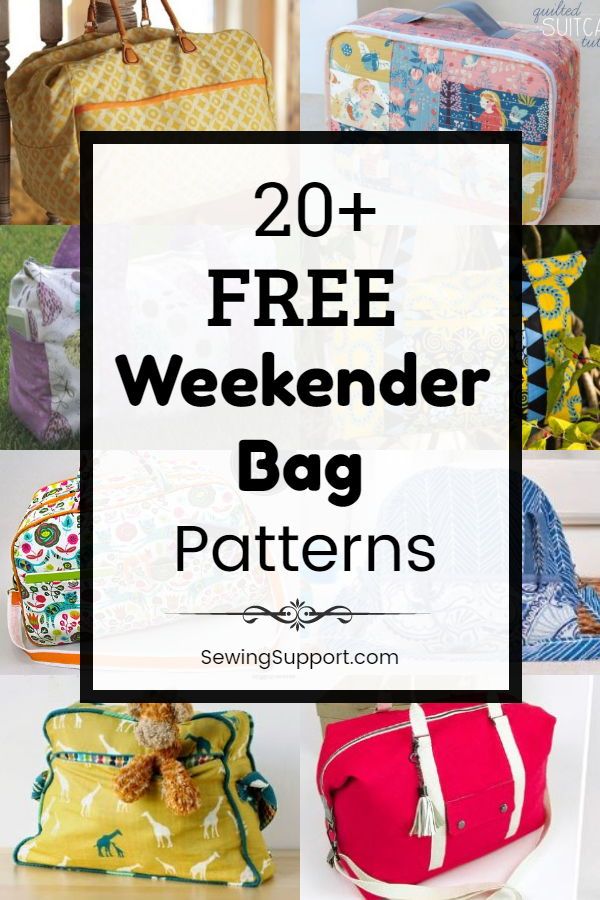 free weekend bag patterns with the title overlay