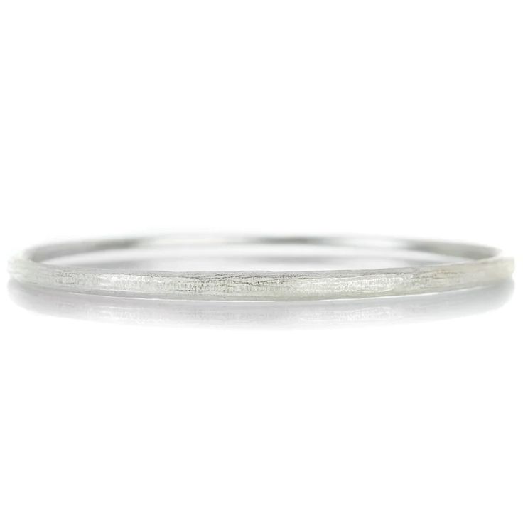 John Iversen Sterling Silver Medium Oval Bangle | Quadrum Gallery Oval Bangle, Textured Bracelet, Sterling Silver Bangle, East Hampton, Sterling Silver Bangles, Silver Bangle, Silver Bangles, Bracelet Stack, Bangles