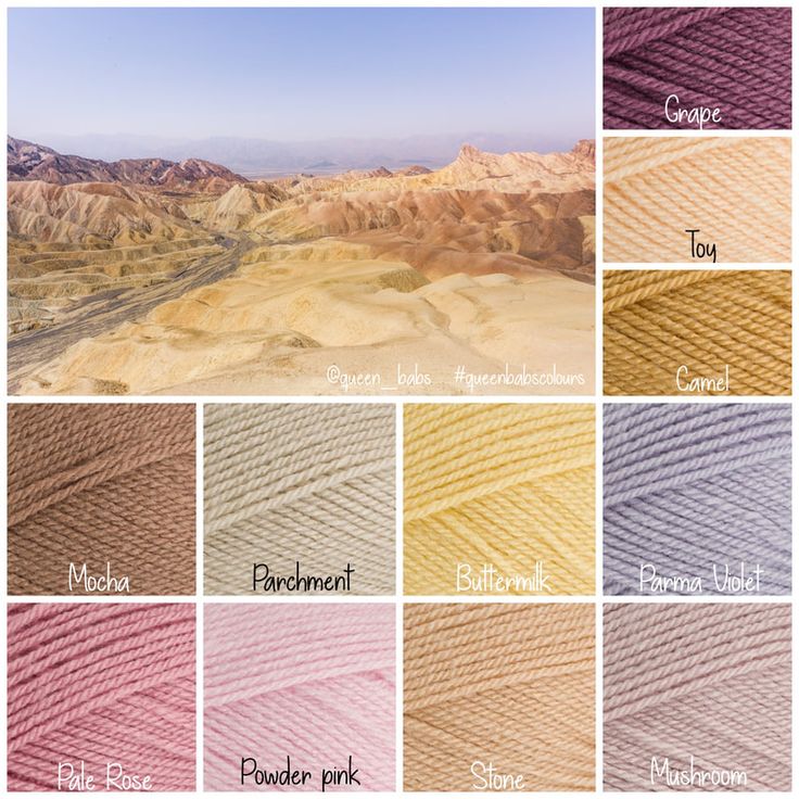 different colors of yarn in the desert