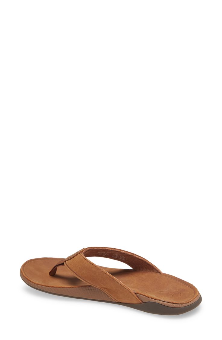 Premium waterproof leather stands up to ocean splashes and sudden rains in a casual, comfortable flip-flop that puts supportive cushioning under every step. Style Name:Olukai Tuahine Waterproof Flip Flop (Men). Style Number: 6106006. Brown Cushioned Flip Flops For Surfing, Leather Flip Flops With Arch Support For Beach, Brown Slip-on Flip Flops For Outdoor, Leather Open Toe Flip Flops For Surfing, Casual Brown Flip Flops With Ortholite Insole, Waterproof Casual Flip Flops For Outdoor, Brown Casual Flip Flops With Arch Support, Casual Brown Flip Flops With Arch Support, Brown Outdoor Flip Flops With Ortholite Insole