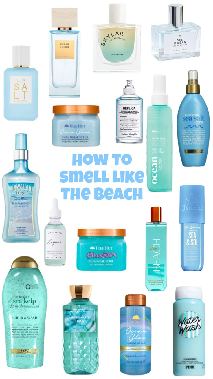 How To Smell Like The Beach, Smell Like The Ocean, Smell Like Summer, Beach Fragrance, Summer Scents, Beach Room, Shower Skin Care, Summer Scent, Body Smells