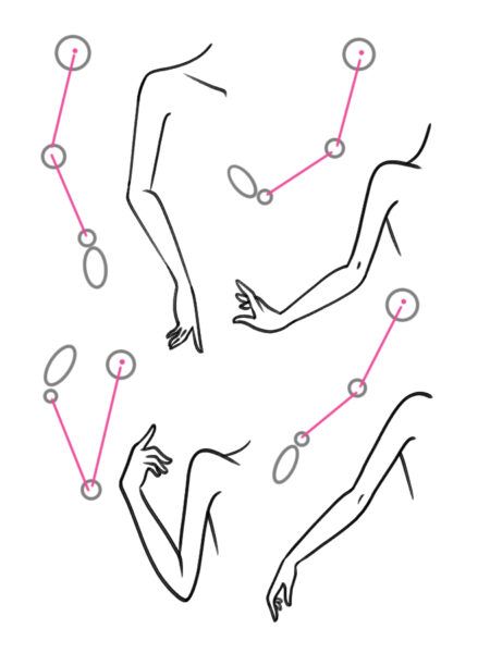 the diagram shows how to draw female bodies in three different positions, including hands and feet