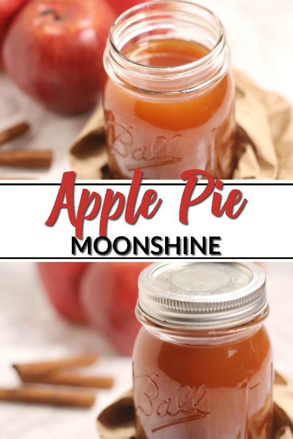 an apple pie is in a mason jar with cinnamon sticks around it and apples on the side