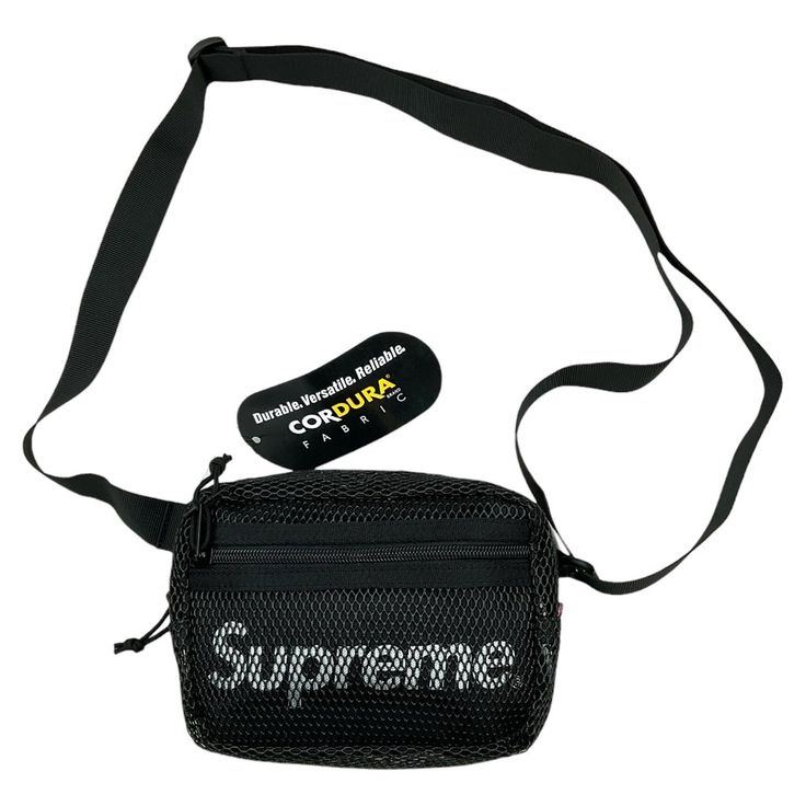 Supreme Ss20 Mesh Shoulder Bag Black Trusted Seller 100% Authentic Fast Shipping Ss20 Adjustable Strap Outer Pocket Zip Closure Made In Vietnam In Most Cases We Do Not Keep Original Packaging From Brands Unless It Is Shown In Our Listing Pictures, This Applies To All Clothing In Our Shop. All Pictures Are Taken By 0riginalfeet. Casual Bags With Logo Hardware For Daily Use, Casual Bags For Daily Use With Logo Hardware, Casual Rectangular Bag With Logo Hardware, Casual Rectangular Bags With Logo Hardware, Casual Rectangular Shoulder Bag With Logo Hardware, Casual Shoulder Bag With Logo Hardware For Everyday Use, Casual Shoulder Bag With Logo Hardware For Travel, Casual Travel Shoulder Bag With Logo Hardware, Casual Shopping Bags With Logo Hardware