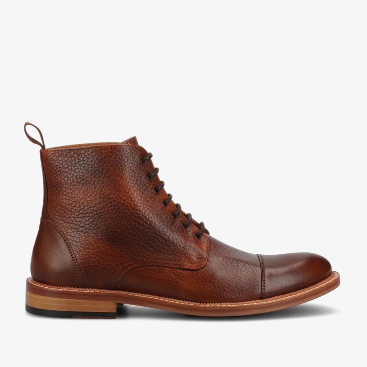 The Rome Boot - Men's Brown Boots | TAFT Brown Cap Toe Chukka Boots For Business, Brown Lace-up Chukka Boots With Leather Sole, Brown Lace-up Boots With Leather Sole For Business, Brown Chukka Boots With Brogue Detailing, Brown Brogue Lace-up Boots For Derby, Business Brown Chukka Boots With Brogue Detailing, Brown Cap Toe Chukka Boots For Formal Occasions, Brown Cap Toe Business Boots, Brown Lace-up Boots With Round Toe For Formal Occasions