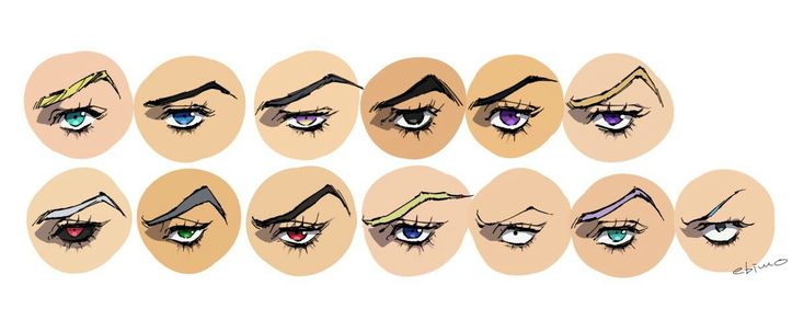 the different types of eyes are shown in this drawing