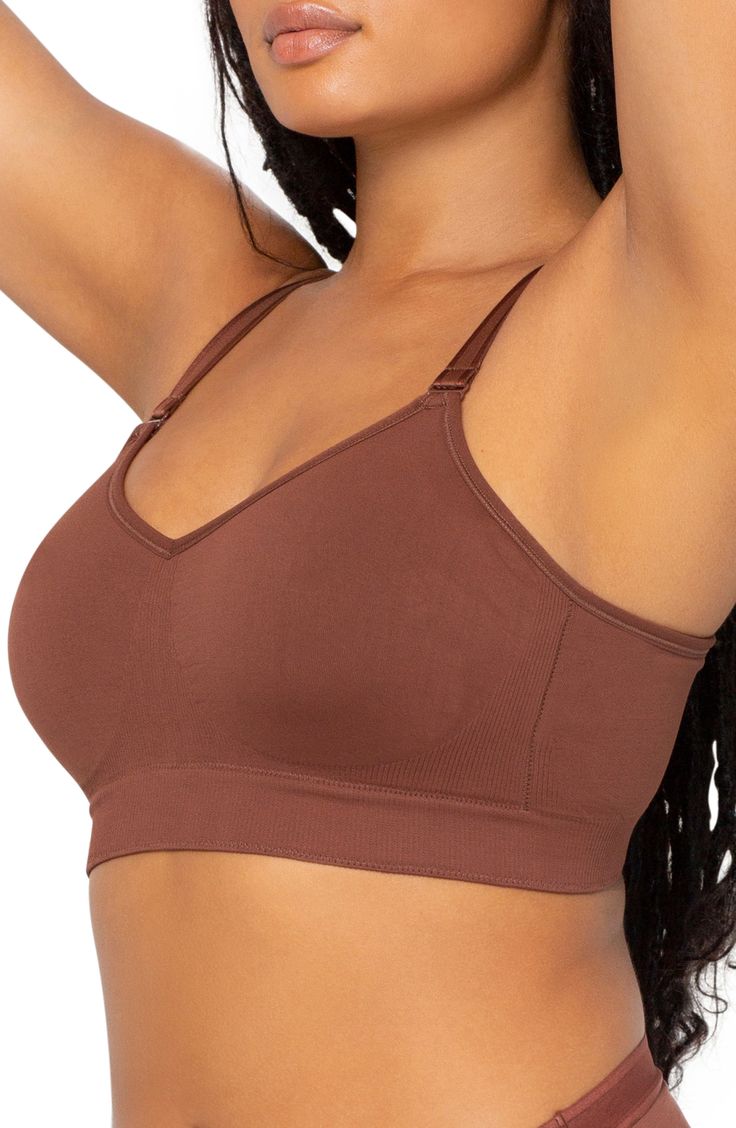 This incredibly comfortable bra with wireless soft cups and convertible straps is one you'll want to wear every day of the week. 95% nylon, 5% spandex Hand wash, dry flat Imported Comfortable Bra, Comfortable Bras, Day Of The Week, Soft Cup, Bralette, Convertible, Every Day, Sports Bra, Hand Wash