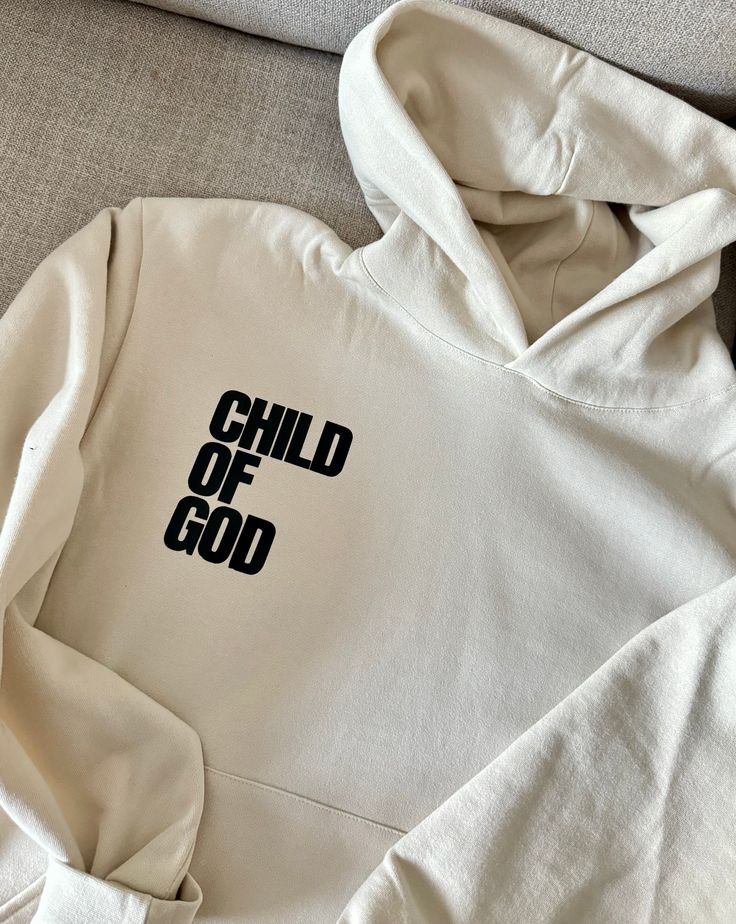 Stay warm and show your faith with our Child of God premium soft hoodie. Made with high-quality material, it's perfect for everyday wear and a great reminder of your faith. Embrace your identity as a Child of God and spread the love of Jesus wherever you go. Marriage Aesthetic, Shojo Girl, Kindness Scripture, Sweats Outfits, Aesthetic Jesus, Embroidery Cases, Christian Clothing Brand, Study Books, God Wallpaper