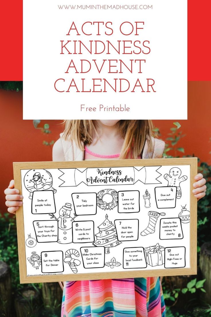 Take back the meaning of advent with this Kindness advent calendar to share random acts of kindness in the lead-up to Christmas. Meaning Of Advent, Acts Of Kindness Advent Calendar, Kindness Advent Calendar, Advent Calendar Kids, Traditional Advent Calendar, Printable Advent Calendar, Advent For Kids, Advent Activities, Advent Calendars For Kids