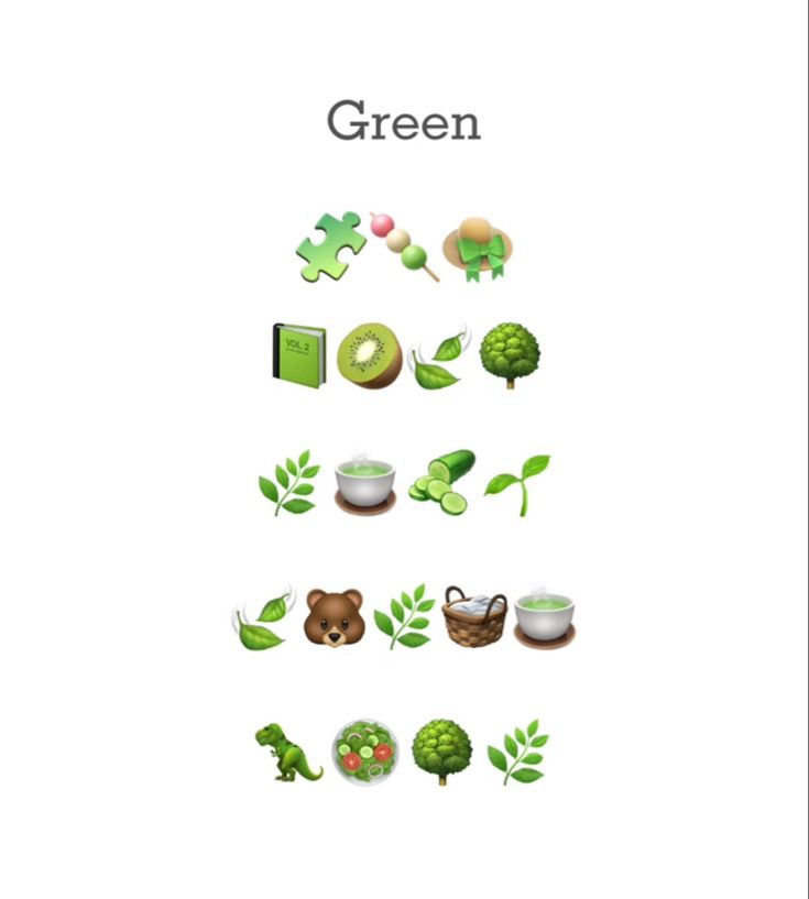 an image of green items in the shape of animals and plants on a white background