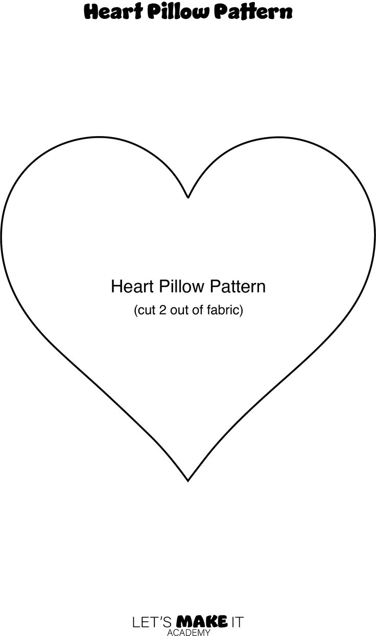 the heart pillow pattern is cut out and ready to be made into a valentine's day