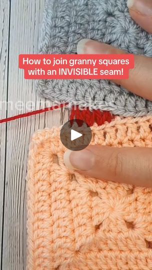 someone is crocheting the granny granny stitchs with an invisible seam