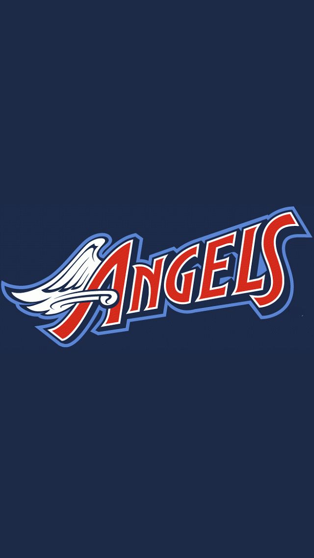 the los angeles angels logo on a blue background