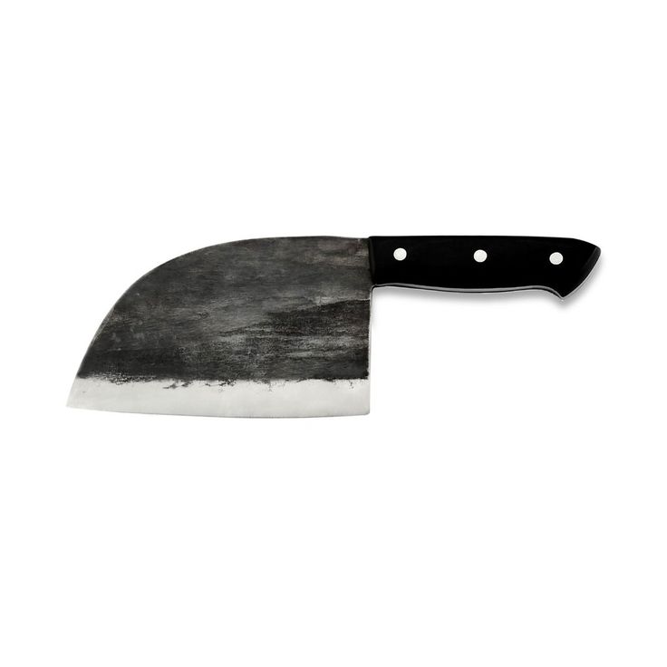 a black and white knife on a white background