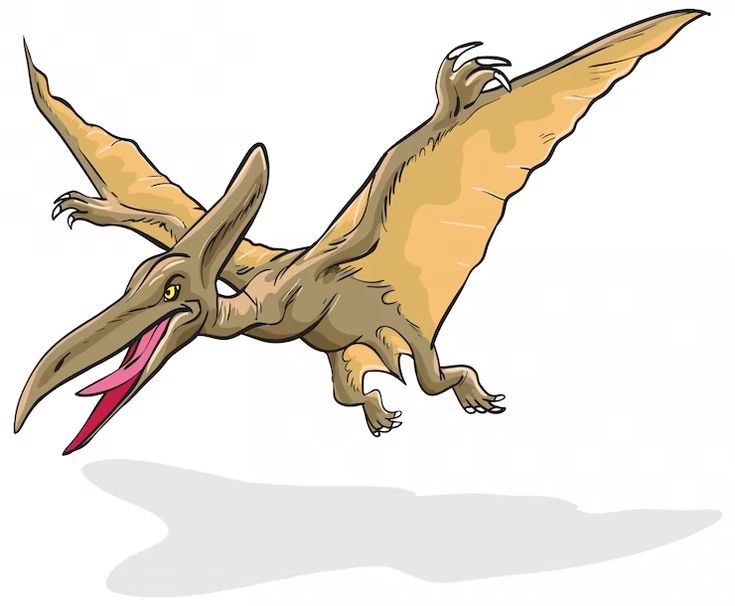 an image of a dinosaur flying with its mouth open