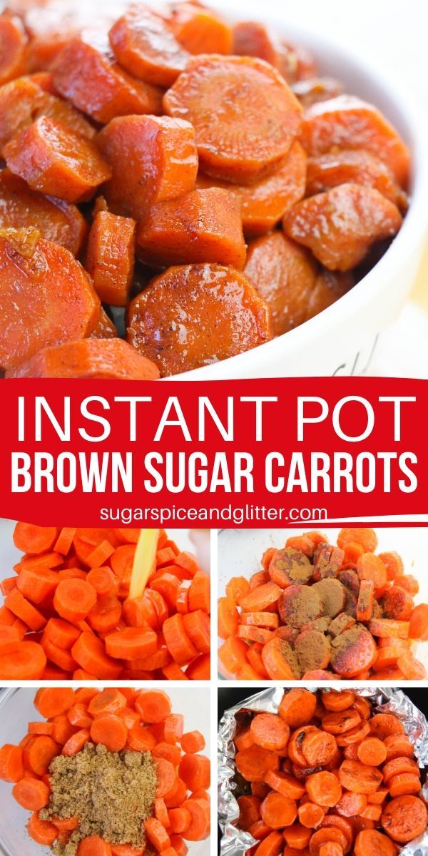 instant pot brown sugar carrots are the perfect side dish for hot dogs or burgers