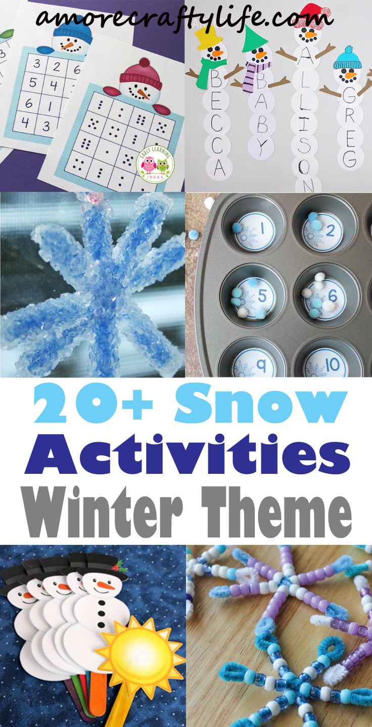 20 winter activities for kids to do with the snowman and other things that are on display