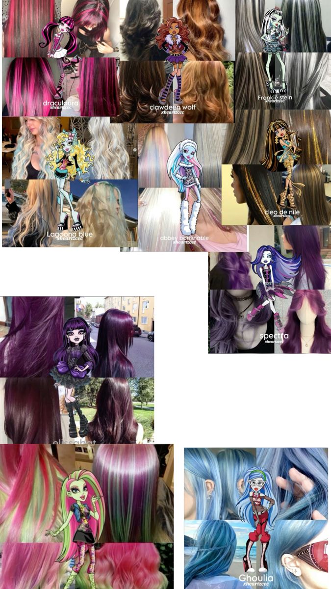 Monster High Hairstyles, Monster High Hair, High Hairstyles, Cute Hair Colors, High Hair, Moster High, Color Inspo, Hairstyles Ideas, Hair Inspo Color