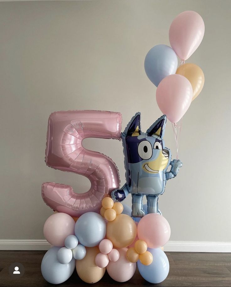 an image of a birthday decoration with balloons