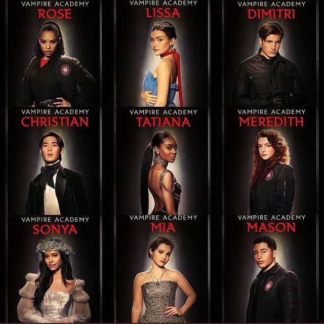 the vampire academy cast is shown in this poster