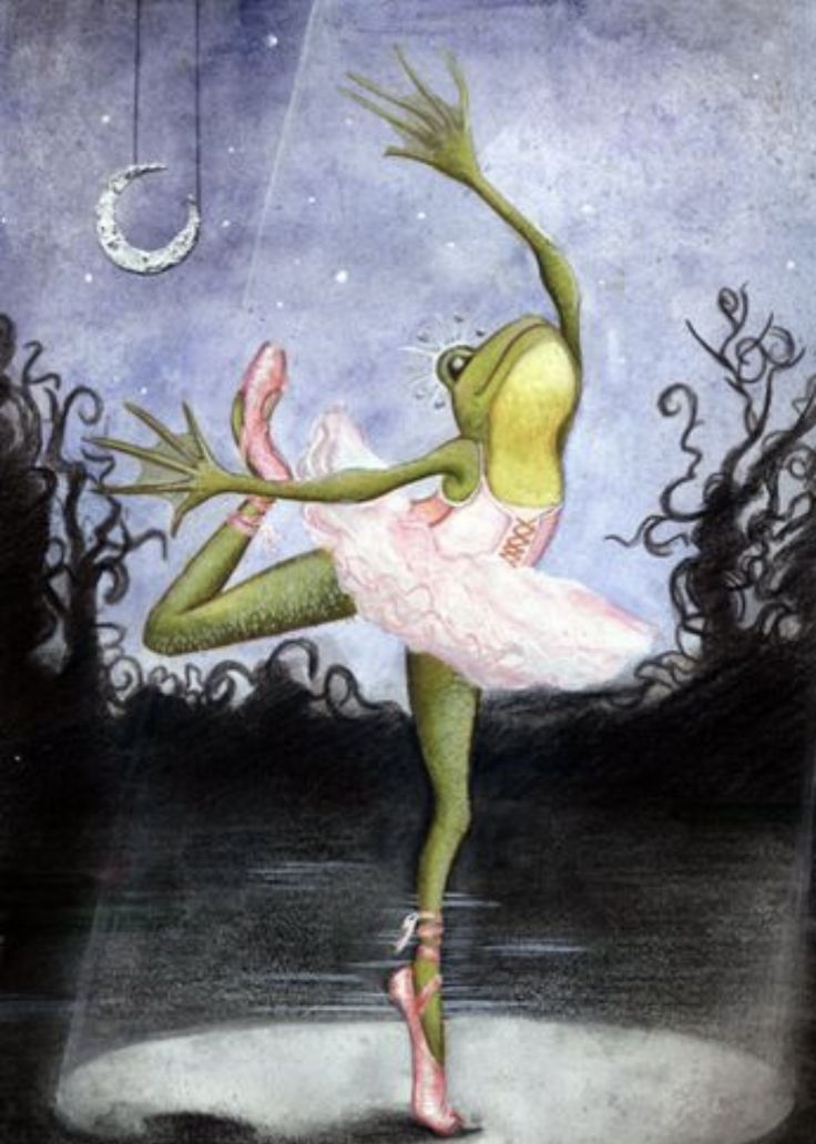 a painting of a green fairy dancing in the night with stars and moon behind her