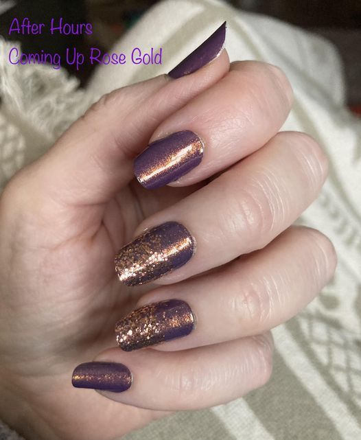 After Hours and Coming Up Rose Gold Color Street After Hours, Gold Nail Polish, Color Street Nails, After Hours, Color Street, Nails Inspiration, Manicure, Nail Polish, Rose Gold