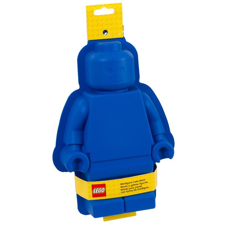 a blue lego minifigure is shown in this image