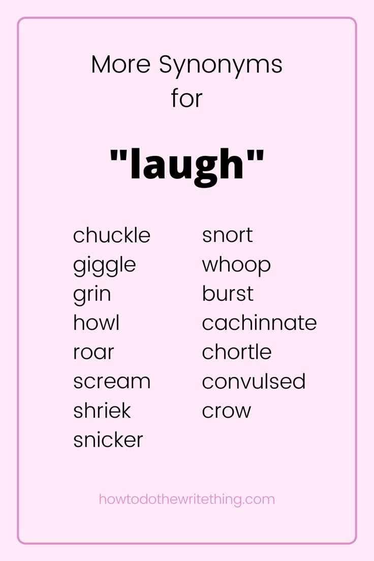 a pink poster with the words laugh in different languages