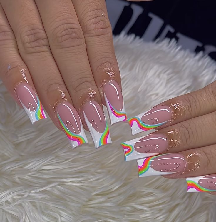 Medium Length Nail, Pink Foil Nails, Acrylic Toe Nails, Romantic Nails, Diy Acrylic Nails, Drip Nails, Ombre Acrylic Nails, Colored Acrylic Nails, Glow Nails