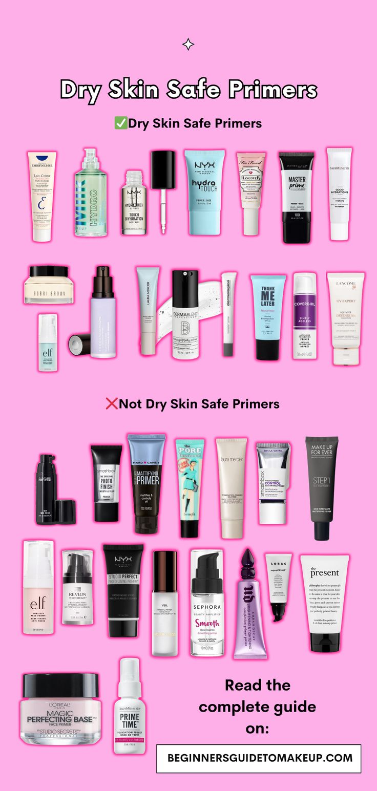 Discover the ultimate guide to primers for dry skin! 💧✨ From hydrating heroes to disappointing duds, explore the top picks and pitfalls in our comprehensive roundup. Say goodbye to flakiness and hello to a flawless canvas! #DrySkinSaviors #BeautyTips #MakeupMustHaves Good Primers For Dry Skin, Makeup Products For Dry Skin Faces, Drugstore Makeup For Dry Skin, Best Primers For Dry Skin, Best Makeup For Dry Skin, Best Makeup Products For Dry Skin, Dry Skin Makeup Products, Makeup For Dry Skin Tips, Dry Skin Makeup Routine